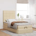 Cadru de pat otoman cu saltea crem 90x190cm stofa - WALTI WALTI