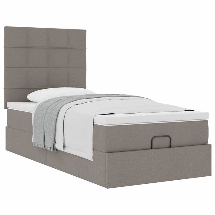 Pat otoman cu saltea Taupe 90x200 cm Stofa - WALTI WALTI