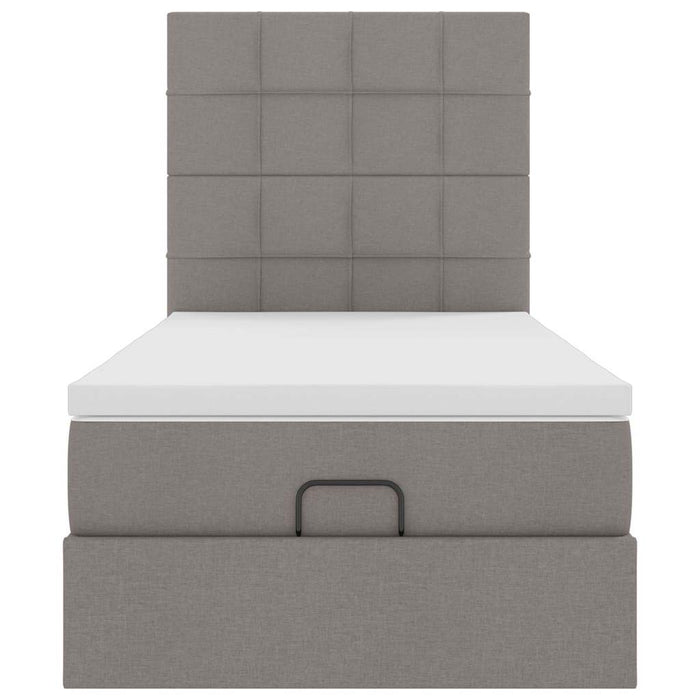 Pat otoman cu saltea Taupe 90x200 cm Stofa - WALTI WALTI