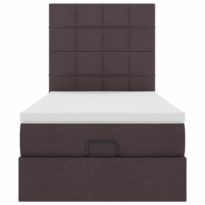 Pat otoman cu saltea țesătură maro închis 100x200 cm - WALTI WALTI