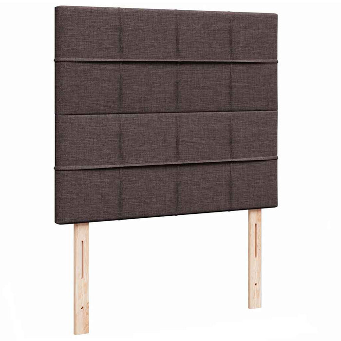 Cadru de pat otoman cu saltea țesătură maro închis 120x190 cm - WALTI WALTI