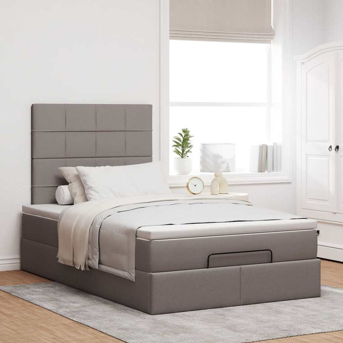 Cadru de pat otoman cu saltea Taupe 120x200cm Material - WALTI WALTI