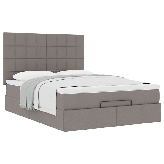 Cadru de pat otoman cu saltea Taupe 140x190cm Material - WALTI WALTI