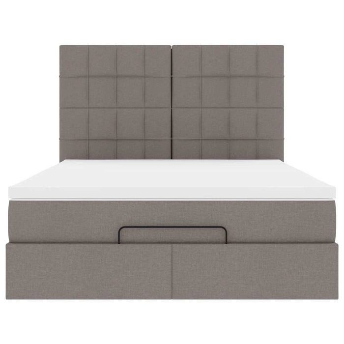 Cadru de pat otoman cu saltea Taupe 140x190cm Material - WALTI WALTI