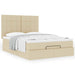 Cadru de pat otoman cu saltea crem 140x190cm stofa - WALTI WALTI
