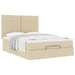 Cadru de pat otoman cu saltea crem 140x190cm stofa - WALTI WALTI