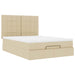 Cadru de pat otoman cu saltea crem 140x190cm stofa - WALTI WALTI
