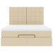 Cadru de pat otoman cu saltea crem 140x190cm stofa - WALTI WALTI
