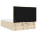 Cadru de pat otoman cu saltea crem 140x190cm stofa - WALTI WALTI