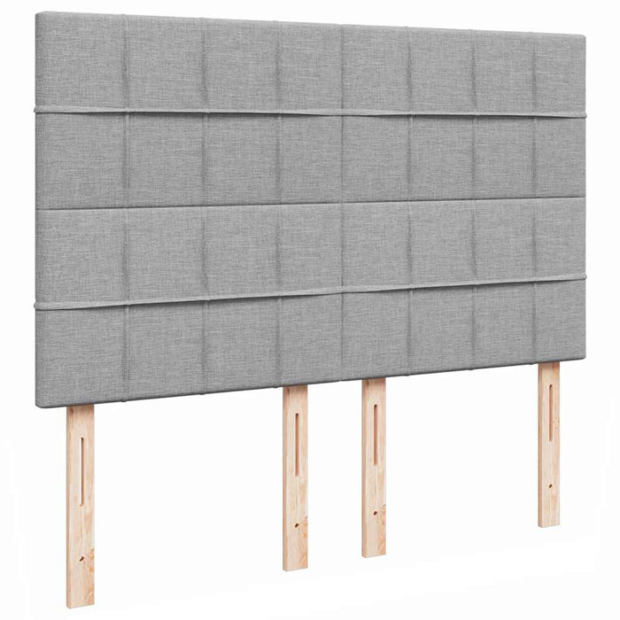 Cadru pat otoman cu saltea țesătură gri deschis 140x200cm - WALTI WALTI