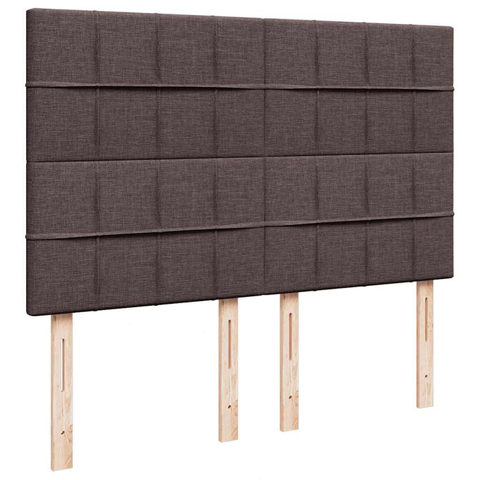 Cadru de pat otoman cu saltea țesătură maro închis 140x200 cm WALTI