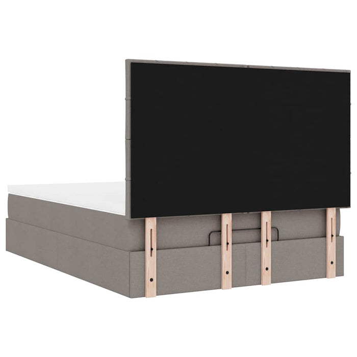 Cadru de pat otoman cu saltea Taupe 140x200cm Material WALTI