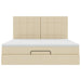 Cadru de pat otoman cu saltea crem 160x200cm stofa - WALTI WALTI