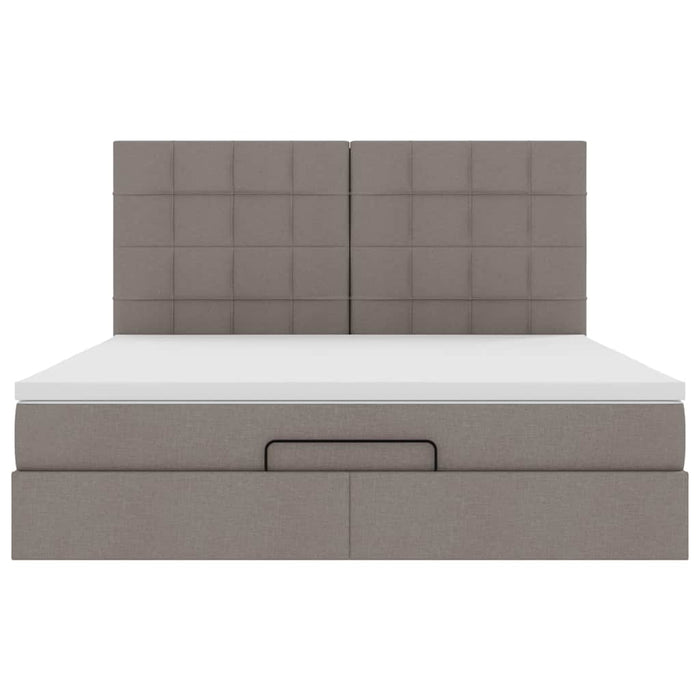Cadru de pat otoman cu saltea Taupe 180x200cm Material - WALTI WALTI
