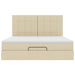Cadru de pat otoman cu saltea crem 180x200cm stofa - WALTI WALTI