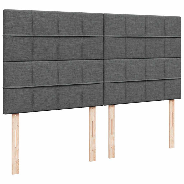 Cadru de pat otoman cu saltele țesătură gri închis 200x200cm - WALTI WALTI