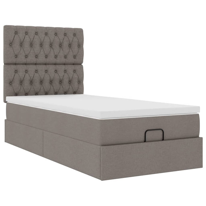 Cadru de pat otoman cu saltea Taupe 90x190cm Material - WALTI WALTI