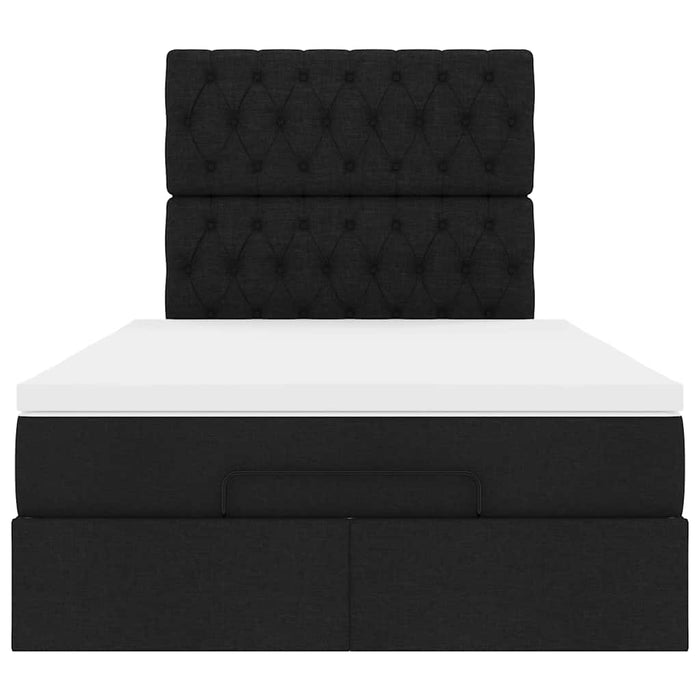 Cadru de pat otoman cu saltea Negru 120x190 cm Tesatura - WALTI WALTI