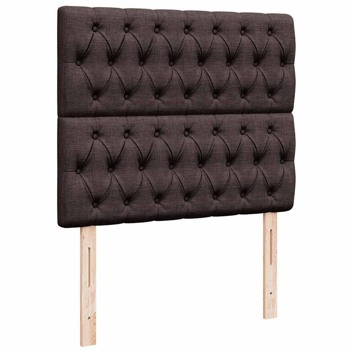Cadru de pat otoman cu saltea țesătură maro închis 120x190 cm - WALTI WALTI