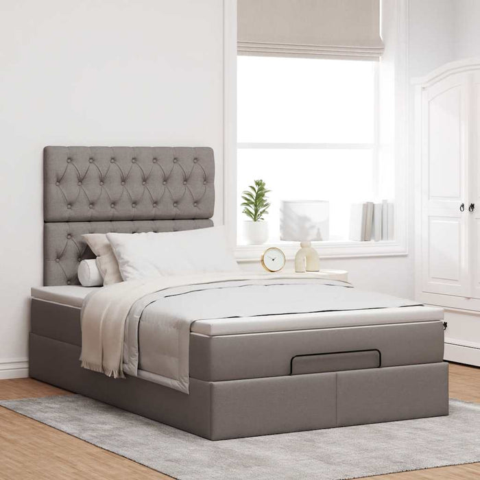 Cadru de pat otoman cu saltea Taupe 120x190 cm Material - WALTI WALTI