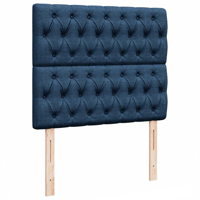 Cadru de pat otoman cu saltea 120x190 cm țesătură albastră - WALTI WALTI
