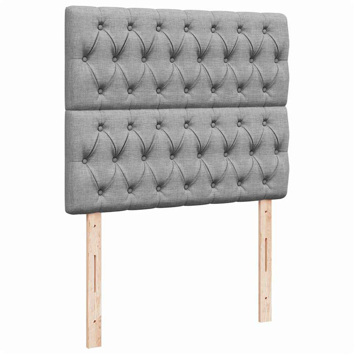 Cadru de pat otoman cu saltea țesătură gri deschis 120x200cm - WALTI WALTI