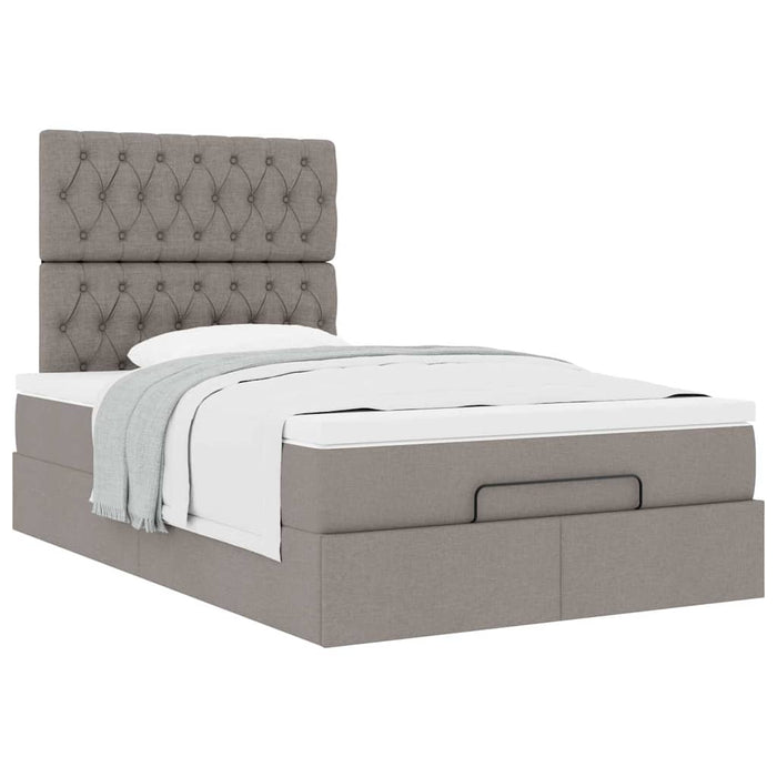 Cadru de pat otoman cu saltea Taupe 120x200cm Material - WALTI WALTI