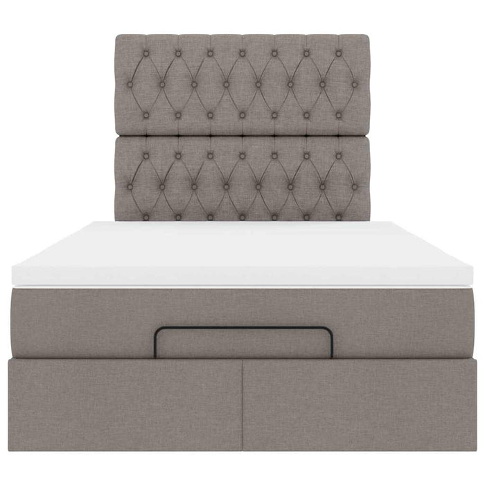 Cadru de pat otoman cu saltea Taupe 120x200cm Material - WALTI WALTI