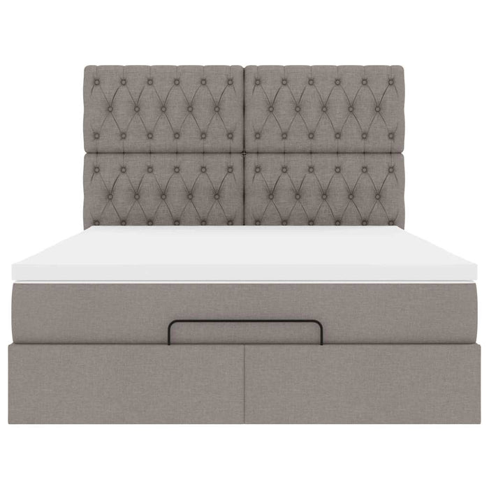 Cadru de pat otoman cu saltea Taupe 140x190cm Material - WALTI WALTI
