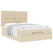 Cadru de pat otoman cu saltea crem 140x190cm stofa - WALTI WALTI