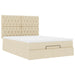 Cadru de pat otoman cu saltea crem 140x190cm stofa - WALTI WALTI