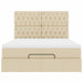 Cadru de pat otoman cu saltea crem 140x190cm stofa - WALTI WALTI