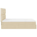 Cadru de pat otoman cu saltea crem 140x190cm stofa - WALTI WALTI