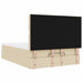 Cadru de pat otoman cu saltea crem 140x190cm stofa - WALTI WALTI