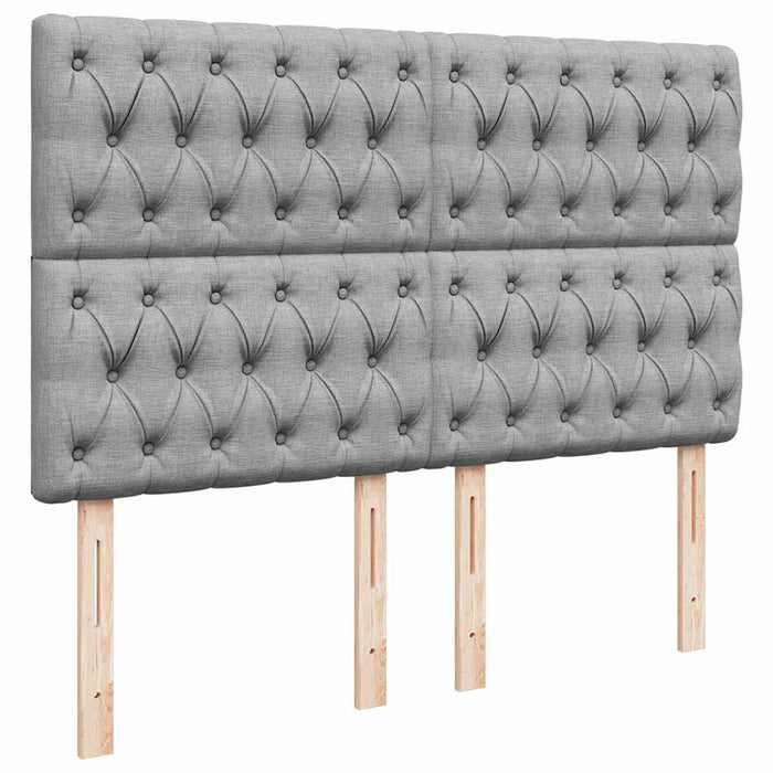 Cadru pat otoman cu saltea țesătură gri deschis 140x200cm - WALTI WALTI