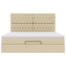 Cadru de pat otoman cu saltea crem 160x200cm stofa - WALTI WALTI