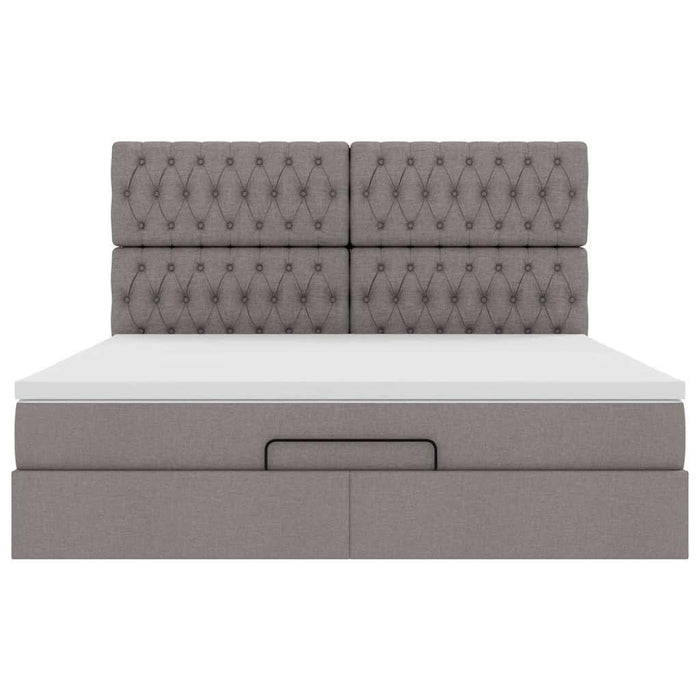 Cadru de pat otoman cu saltea Taupe 180x200cm Material - WALTI WALTI