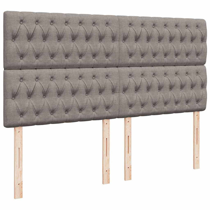 Cadru de pat otoman cu saltele Taupe 200x200cm țesătură WALTI
