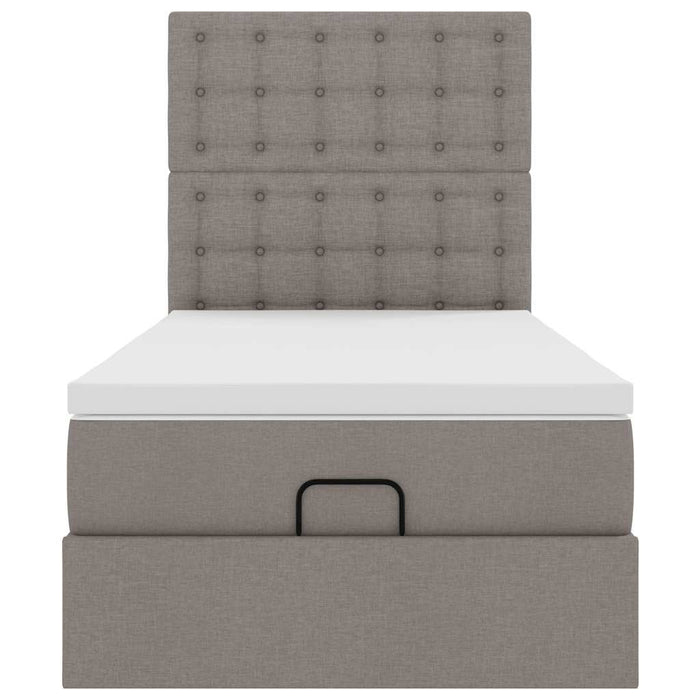 Pat otoman cu saltea Taupe 90x200 cm Stofa - WALTI WALTI