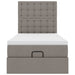 Pat otoman cu saltea Taupe 90x200 cm Stofa - WALTI WALTI