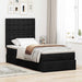 Pat otoman cu saltea negru 100x200 cm stofa - WALTI WALTI