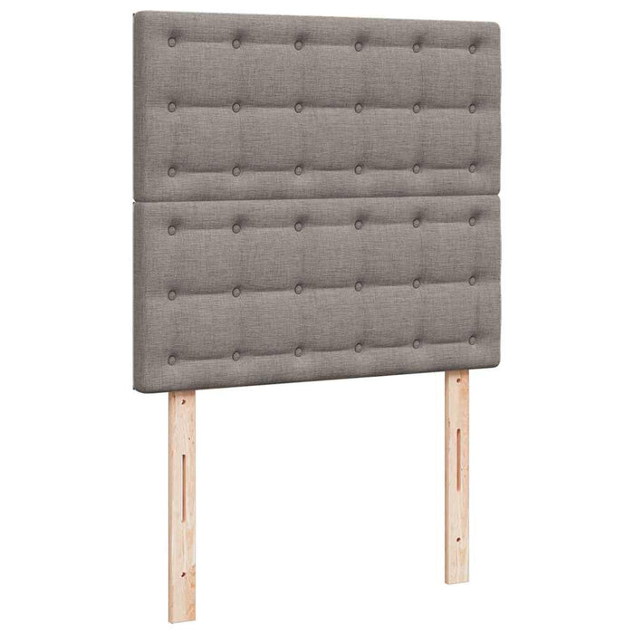 Pat otoman cu saltea Taupe 100x200 cm Stofa WALTI
