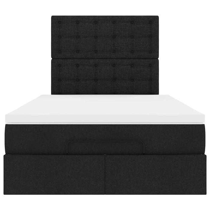 Cadru de pat otoman cu saltea Negru 120x190 cm Tesatura - WALTI WALTI