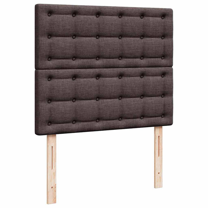 Cadru de pat otoman cu saltea țesătură maro închis 120x190 cm - WALTI WALTI