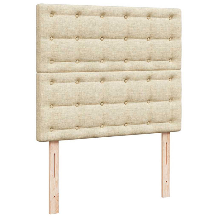 Cadru de pat otoman cu saltea crem 120x190cm stofa WALTI