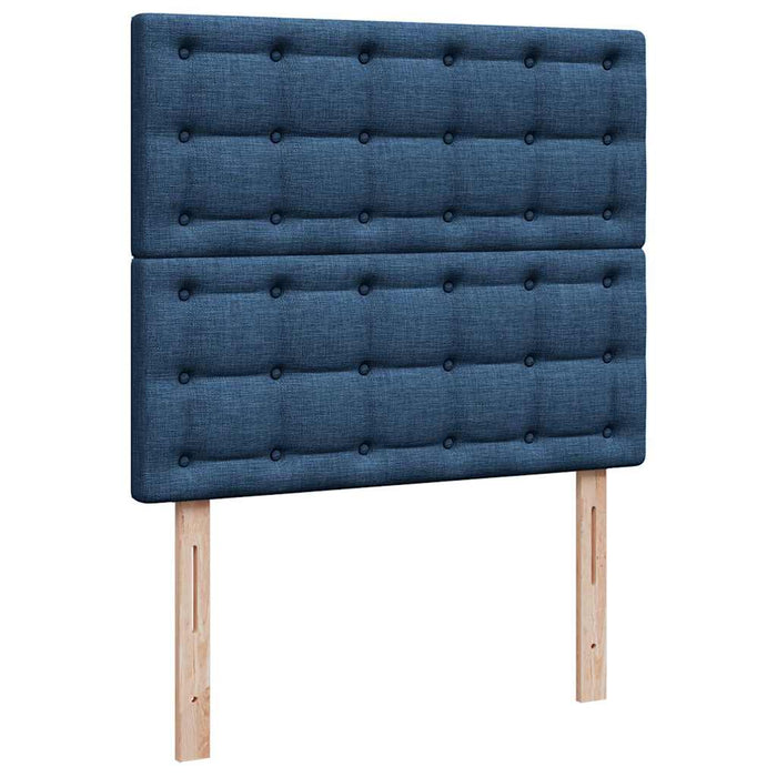 Cadru de pat otoman cu saltea 120x190 cm țesătură albastră - WALTI WALTI