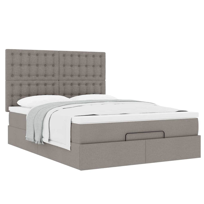Cadru de pat otoman cu saltea Taupe 140x190cm Material - WALTI WALTI