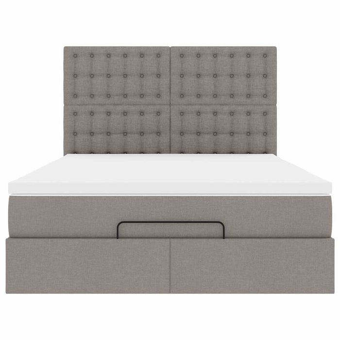 Cadru de pat otoman cu saltea Taupe 140x190cm Material - WALTI WALTI