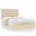 Cadru de pat otoman cu saltea crem 140x190cm stofa - WALTI WALTI