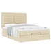 Cadru de pat otoman cu saltea crem 140x190cm stofa - WALTI WALTI